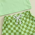 thumbnail image 7 of HCNTES Toddler Baby Girl Summer Clothes Star Graphic Short Sleeve Shirt T-Shirt Tops + Elastic Waist Shorts Outfit Set(18-24 Months,Green), 7 of 7