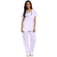 thumbnail image 1 of Women's Scrub Sets Six Pocket Medical Scrubs (V-Neck with Cargo Pant), 1 of 5