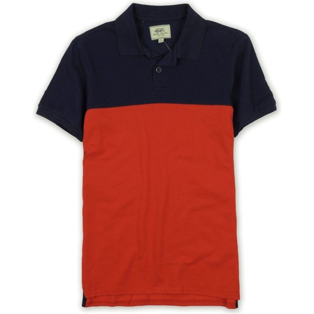 Ecko Unltd. Polo de rugby de corte slim con bloques de colores para hombre, rojo, pequeño Ecko Unltd. polo, rugbi