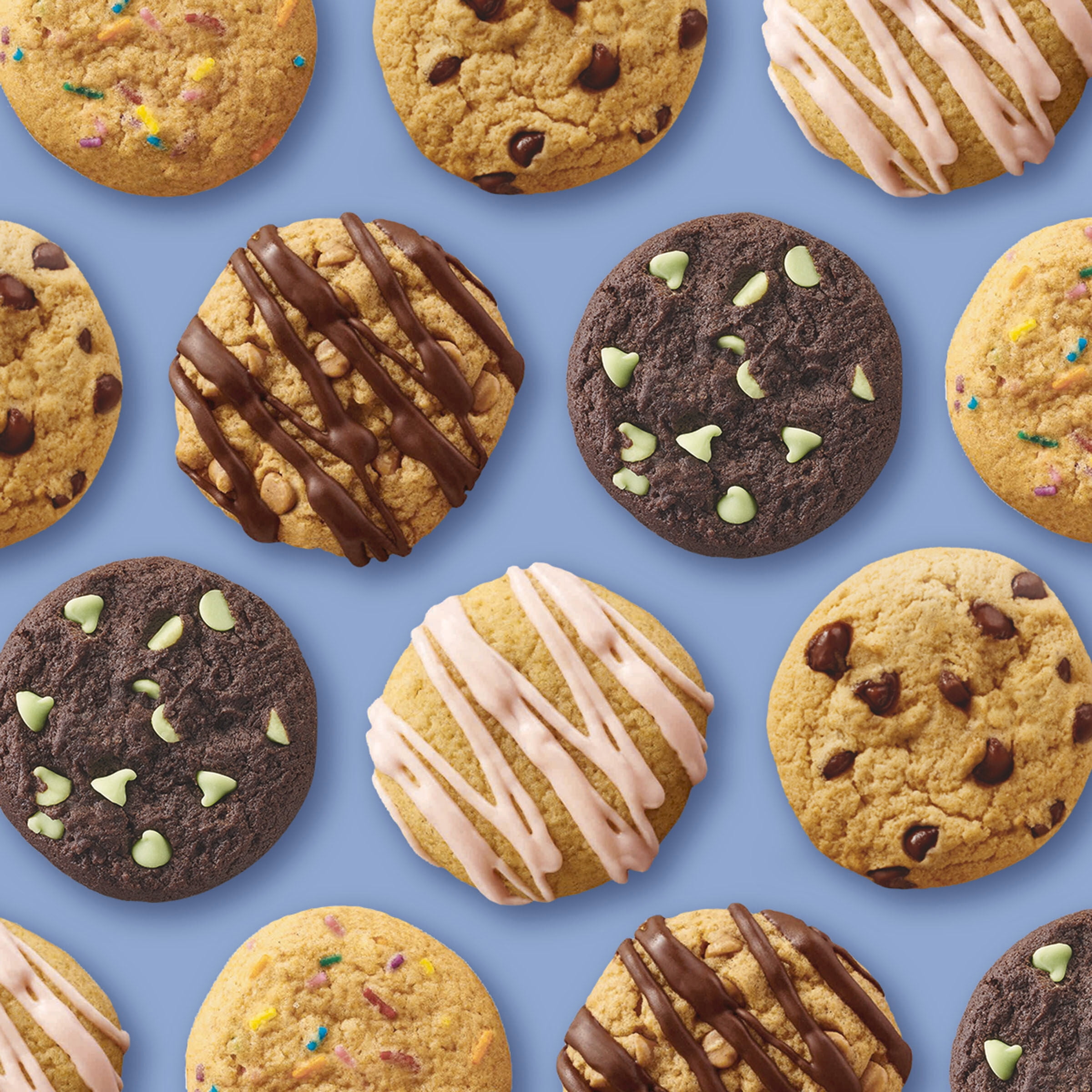 Pillsbury Soft Baked Cookies, Peanut Butter with Chocolatey Drizzle, 18 ct