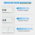 thumbnail image 2 of 220v to 110v Voltage Converter Adapter: International US to Europe Travel Power Strip Plug Transformer - 2000W Electric Hair Dryer Step Down Outlet Converters for US European UK EU Italy, 2 of 11