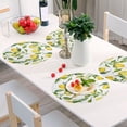 thumbnail image 6 of Ryvnso Lemon and Leaves Round Plate Mats Dining Table Placemat Set of 4 for Holiday Decoration, 6 of 7