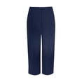 thumbnail image 3 of RUTAYY Women's Pants Comfortable Solid Color High Waist Straight Wide Leg with Pocket Casual Everyday Wear Fashion Travel Trousers, 3 of 5