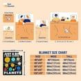 thumbnail image 5 of Yibo Planets Space Gift for Kids Blanket Flannel Soft and Comfortable Anti-static Bed Sofa Blanket, 5 of 7