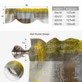 thumbnail image 6 of Yellow Brown Tie Up Valance Curtains for Windows, Kitchen Curtains Window Treatments, Abstract Blue White Vintage Oil Painting Short Window Shades Valances for Bedroom Bathroom Cafe 42"x12", 6 of 8