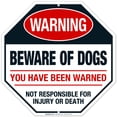 thumbnail image 1 of Beware of Dog You Have Been Warned Sign, 12x12 Aluminum, 1 of 8