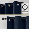 thumbnail image 6 of Chyhomenyc Navy Blue Blackout Curtains 84 Inches Long 2 Panels, Thermal Insulated Noise Reducing Grommet Window Curtain Panel Drapes for Living Room Bedroom, Each 40Wx84L Inch, 6 of 8