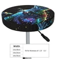 thumbnail image 4 of Goofa colorful flames dinosaur Printed Stool Covers Round, Waterproof Round Bar Stool Covers Anti-Slip Round Bar Stool Seat Cover with Elastic Bands Durable-14 inch, 4 of 7