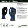 thumbnail image 2 of 10-Pack of Cordova 7760S OGRE Crx-2 Work Gloves, 18G Blue Crx Fiber (No Glass Or Steel), Black Sandy Nitrile Palm Coating, Sonic Welded TPR, ANSI Cut Level A2, Small, 2 of 2