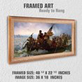 thumbnail image 2 of Washington Crossing The Delaware 1851 by Emanuel Leutze The World Classic Art Reproductions,Giclee Prints Framed Wall Art for Home Decor,Image Size:30x16 inches,Framed Size:40.5x22.5 inchs, 2 of 6