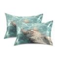 thumbnail image 2 of Dailycode Satin Pillow Case Queen Silk Pillow Cover for Hair and Skin Envelope Closure Cat Floating in Water 20"x30", 2 of 9
