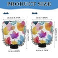 thumbnail image 3 of Microfiber Car Wash Gloves With Chenille & Polyester Terry Scratch-Free Cleaning Elastic Cuffs Watercolor Autumn Leaves, 3 of 8