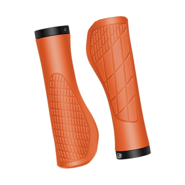 2 empuñaduras para manillar de bicicleta, para bicicletas plegables de exterior. Naranja