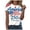 Beige, variant on July 4th Shirts for Women American Flag Shirts Women 4th of July V-Neck Short Sleeve Patriotic T-Shirt Memorial Day Graphic Tee Independence Day Tops(Khaki,L)