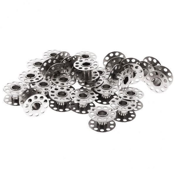 Juego de bobinas de metal premium para máquinas de coser - 75 piezas con caja de almacenamiento 3 piezas