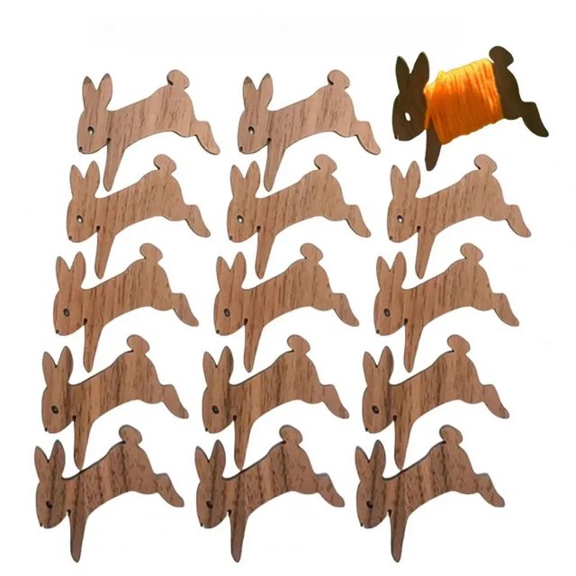 Juego de bobinas de madera con forma de animal, oveja y gato, organizador de hilo de bordar, portabobinas, soporte para hilo, organizador de bobinas de hilo, herramienta de costura