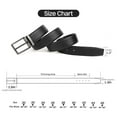 thumbnail image 5 of Mens Belt Leather Dress Casual Belt with Single Prong Buckle 1.5" Width Belts for Men Jeans, Black, X25008, 5 of 6