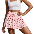 thumbnail image 2 of Xoenoiee Pink Polka Dot Print Womens Pleated Tennis Skirt High Waisted Golf Skirts with 2 Pockets Lightweight Athletic Skort Workout Pickleball, 2XL, 2 of 6
