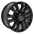 thumbnail image 4 of OE Wheels CV70B 20 Inch Rim Fits Sierra 2500/3500 Denali Style 8x180 20x8.5 Gloss Black - Hollander 5957 (1), 4 of 5