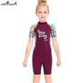 thumbnail image 3 of Guardoinrt Combinaison de Plongée pour Filles Maillot de Bain Shorty Enfant Col Rond Maillot de Bain Combinaison Violette G, 3 of 6