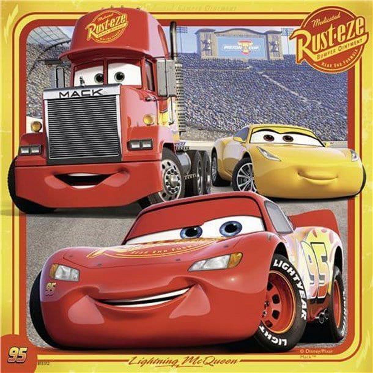 Disney Cars 3 Collection Jigsaw Puzzle, 3x49 Piece
