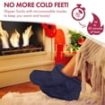 thumbnail image 2 of Snook-Ease Microwavable Heated Slippers Feet Warmers Booties with Heated Insole Inserts, Blue, 2 of 5