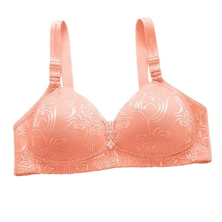 Diufon Wireless Comfortable Bra for Women Seamless Wide Strap Deep V Neck Bras Ladies Support Push Up Bralettes