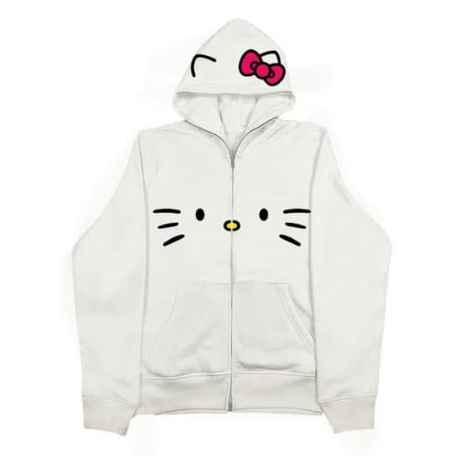 Hello Kitty Hello Kitty KT Gato Dibujos animados Enmascarado Cremallera Sudadera de Halloween Impresión digital 3D