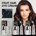 thumbnail image 2 of Fruit and vegetable hair cream natural, gentle and long-lasting scalp and hair easy to color black hair cream brown black, 2 of 3