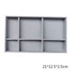 thumbnail image 5 of Organizador de cajones para joyas, insertos de almacenamiento de joyas de terciopelo, bandeja apilable para cajones (gris, juego de 4), 5 of 5