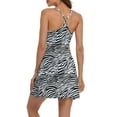 thumbnail image 6 of HDE Womens Exercise Workout Dress with Built-in Shorts Sleeveless Athletic Dresses for Golf Tennis Zebra - XS, 6 of 6