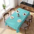thumbnail image 3 of Modern Striped Table Cloth Waterproof Tablecloths, Geometric Abstract Minimalist Tablecloth Dining Table Cover for Kitchen Party Tabletop Outdoor, Rectangle Tablecloth 54x108 Inch, 3 of 9