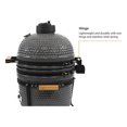 thumbnail image 3 of VESSILS 15 Inch Kamado BBQ Charcoal Grill with Built-In Thermometer, Grey, 3 of 6