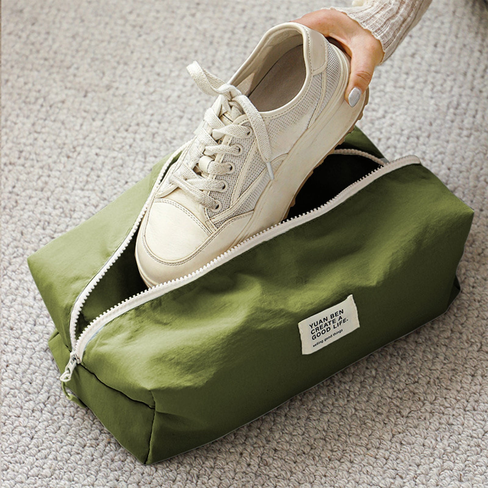 Specollect 3 Pcs Shoe Storage Bag Travel Organizer, Large Capacity Hanging Dustproof Boot Protection, Multifunctional Zipper Pouch for Home Camping Gym