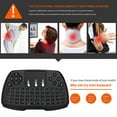 thumbnail image 2 of Clavier Sans Fil Rétroéclairé 2,4 GHz Pavé Tactile Souris Télécommande Portative Rétroéclairage 4 Couleurs pour Android Télé Intelligente PC Portable, 2 of 7