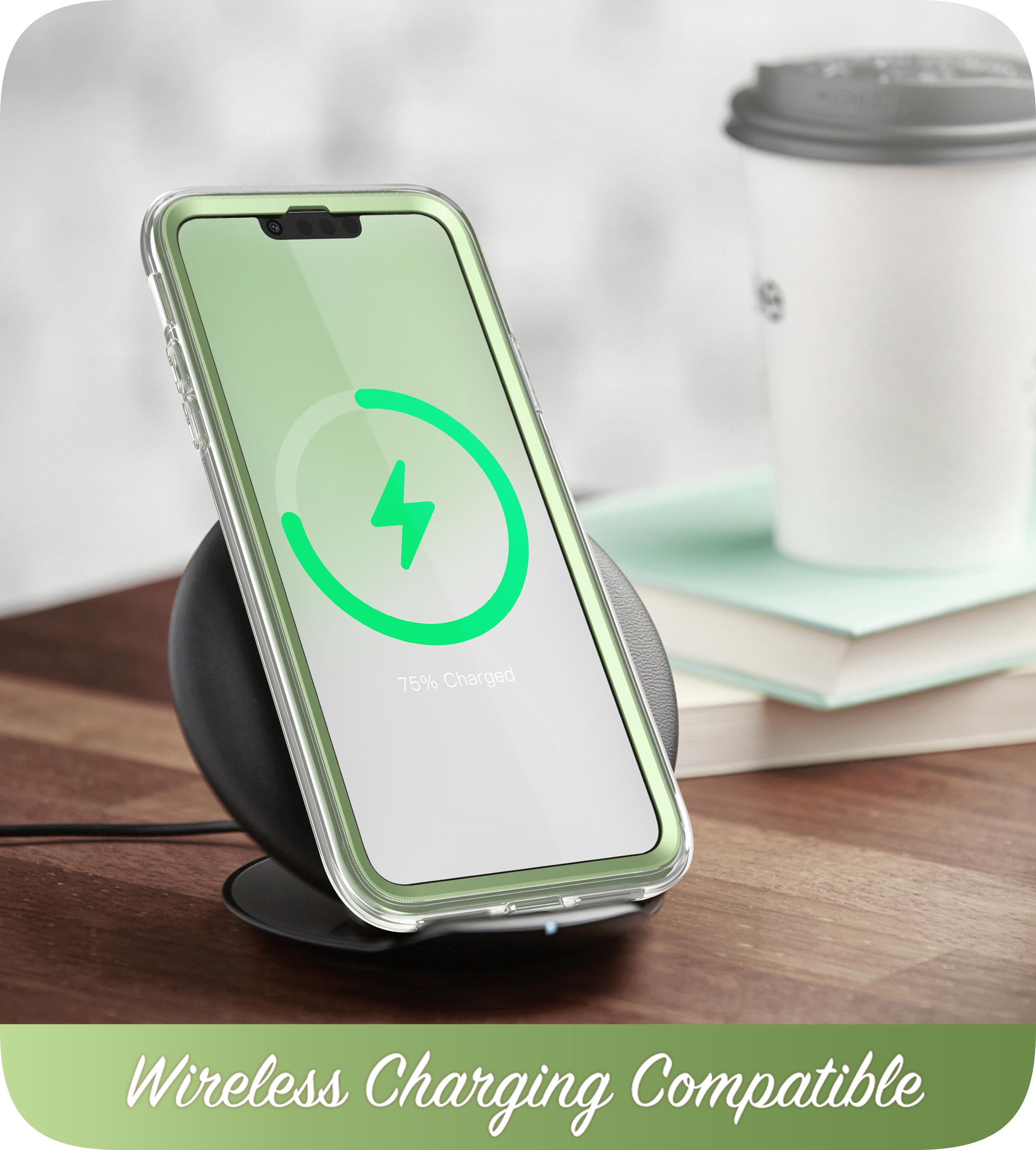 i-Blason Cosmo Series iPhone 13 Pro Max Case 6.7 inch (2021 Release), Slim Full-Body Stylish Protective Case for iPhone 13 Pro Max with Built-in Screen Protector (Mintfly)