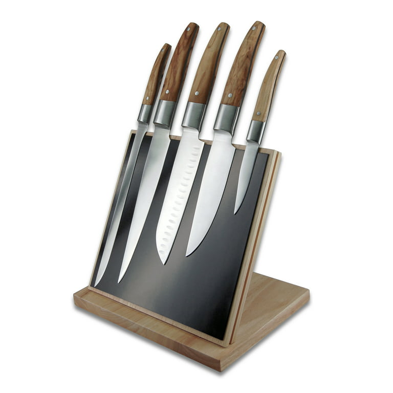 Laguiole Kitchen Knife Set - Gourmet - Olivewood handles