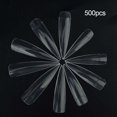 thumbnail image 2 of 500pcs 3 Colors False Nail Tips Long False Nail DIY Decoration Transparent, 2 of 7