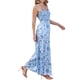 thumbnail image 4 of INSPIRAR CHIC Mono Casual de Verano para Mujeres con Flores Sin Mangas Pantalones Anchos Boho Overoles XS Azul, 4 of 6