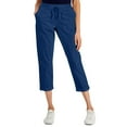 thumbnail image 2 of Style & Co Womens Womens Pull On Cuffed Pants, Blue, Size Large, 2 of 2