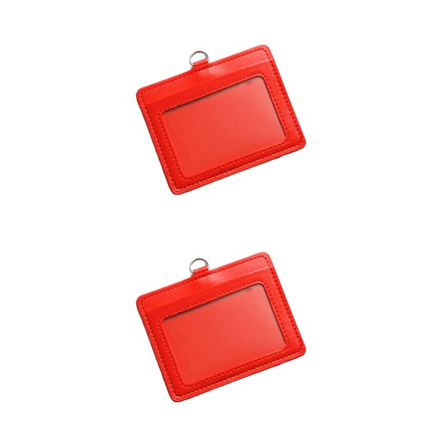 Tholdsy 10 piezas cubierta de tarjeta de identificación carcasa protectora tarjetas de autobús manga Horizontal/rojo Horizontal/Rojo 2piezas