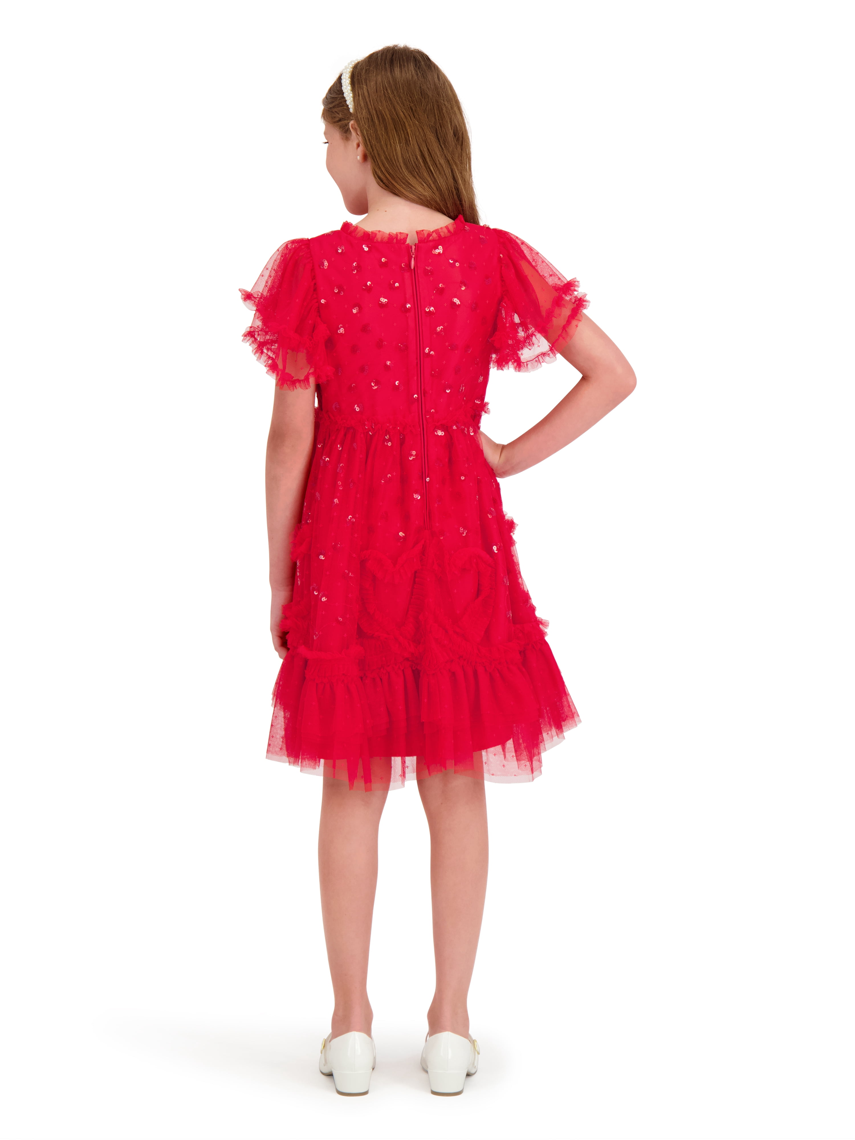 Kensie Girl Sequin Mesh Short Sleeve Dress, Sizes 4-16