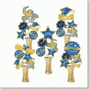 2024 Graduation Gala: Navy Blue & Gold Table Toppers - 24Pcs Centerpieces for Graduation Decorations