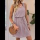 thumbnail image 5 of Vestido Mini con Cordón Texturizado y Calado para Mujer, Rosa y , Talla S, 5 of 7