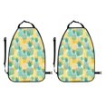 thumbnail image 2 of Kdxio Pineapples1 Print 2 Pack Car Kick Mat Seat Cover Back Protector Mat with Pockets for Organizer Backseat Protector and Storage Anti Kick Pad for Vehicles, 2 of 9