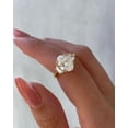 thumbnail image 6 of vylahjewellery Classic Moissanite Wedding Ring for Her Oval Shape Engagement Anniversary Ring 14K Vermeil Yellow Gold Forever One Birthday Gift Ring, 6 of 8