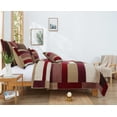 thumbnail image 4 of DaDa Bedding Crisp Flannel Warm Tones Cotton Velveteen Patchwork Bedspread Set (JHW-955), 4 of 6