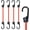 12 Inch, variant on 18-Inch Bungee Cords with Hooks Red Elastic Rope Straps for Camping, Bike, Folding Wagon, Trunk etc. [4PCS, Plastic-clad Steel Hook]