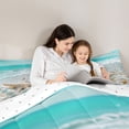 thumbnail image 4 of jejeloiu Seashell Beach Twin Comforter Sets For Girls,Starfish Ocean Bedding Set,Light Blue,Reversible,2pcs,1 Comforter and 1 Pillowcase, 4 of 7