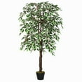 thumbnail image 1 of Outsunny 5.3ft Potted Artificial Tree Ficus for Indoor Home Decor, 1 of 10